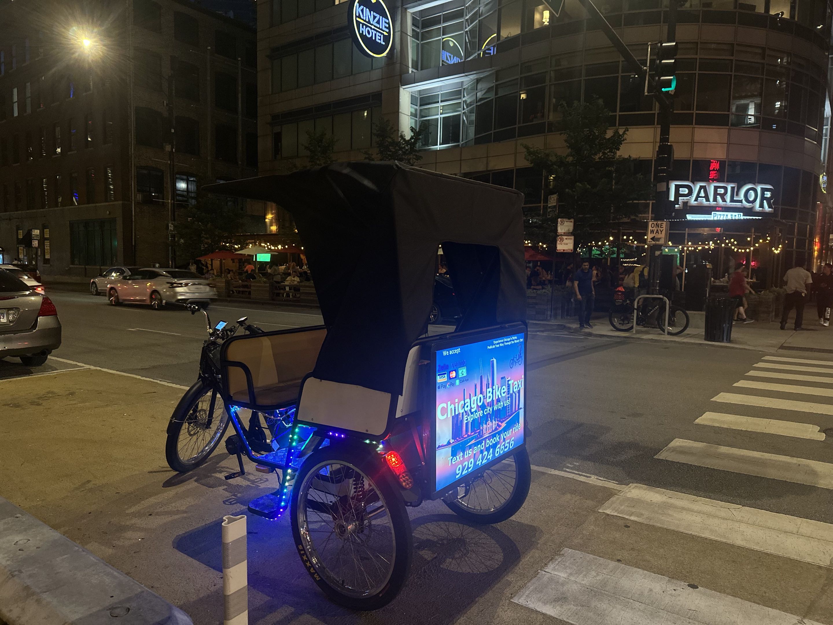LED Lightbox pedicab marketing Chicago